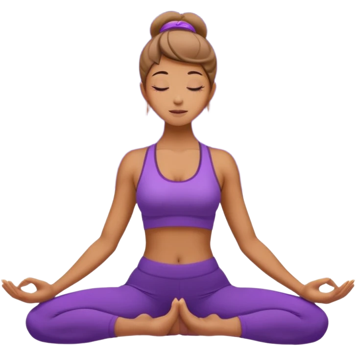 A woman in purple yoga outfit bending backward in camel pose, glowing stars around her, elegant composition. (reference pose) emoji