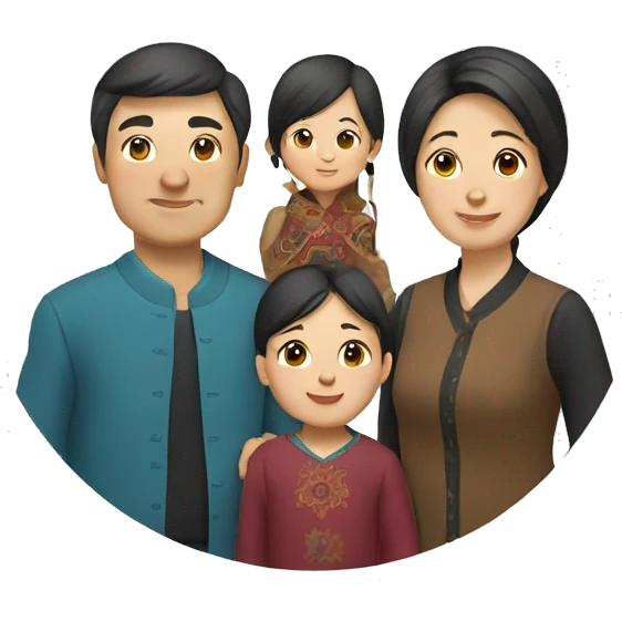 Kazakh family emoji