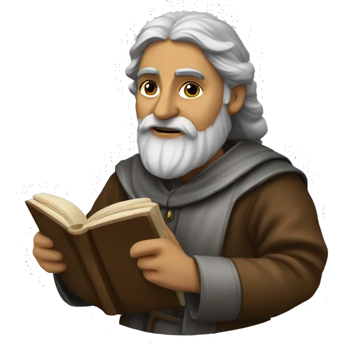 Medeival persan poet with a book emoji