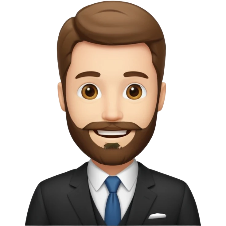 bearded man in a suit emoji