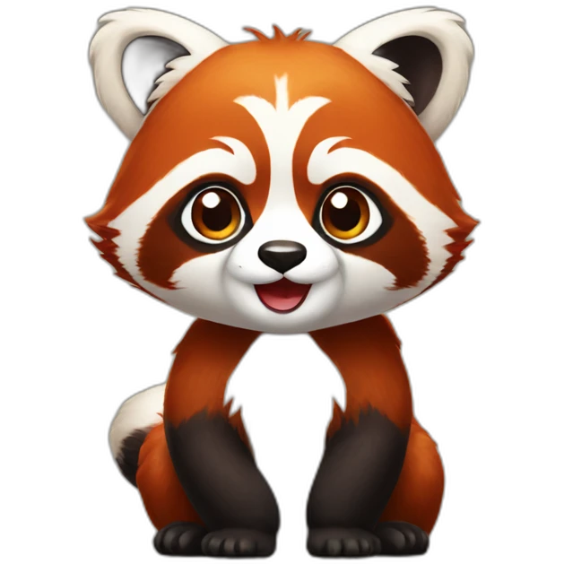 standing red panda emoji