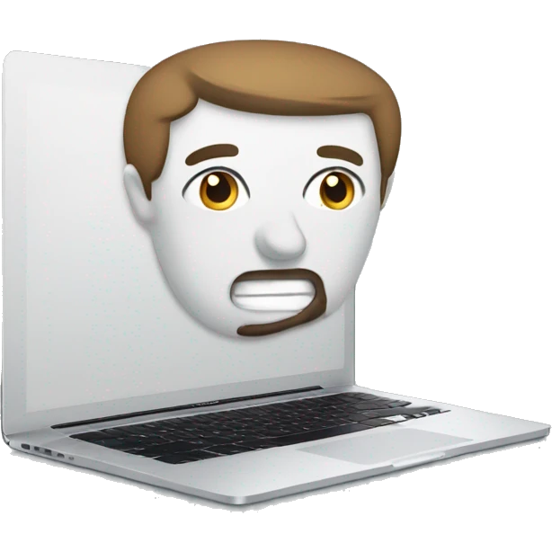macbook with design office in the screen emoji
