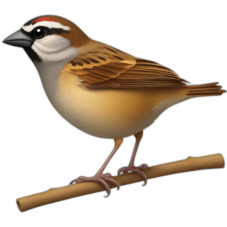 Sparrow drinking cidre emoji