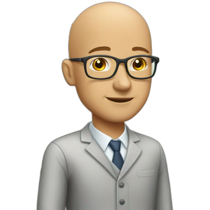 A bald teacher emoji