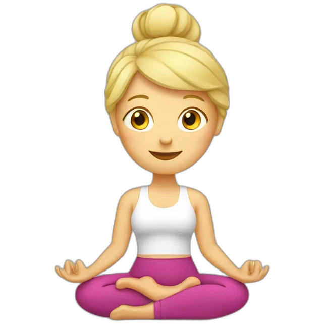 Blonde Frau beim Yoga emoji