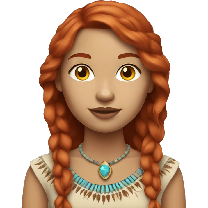 Pale skin native american woman thats a redhead emoji