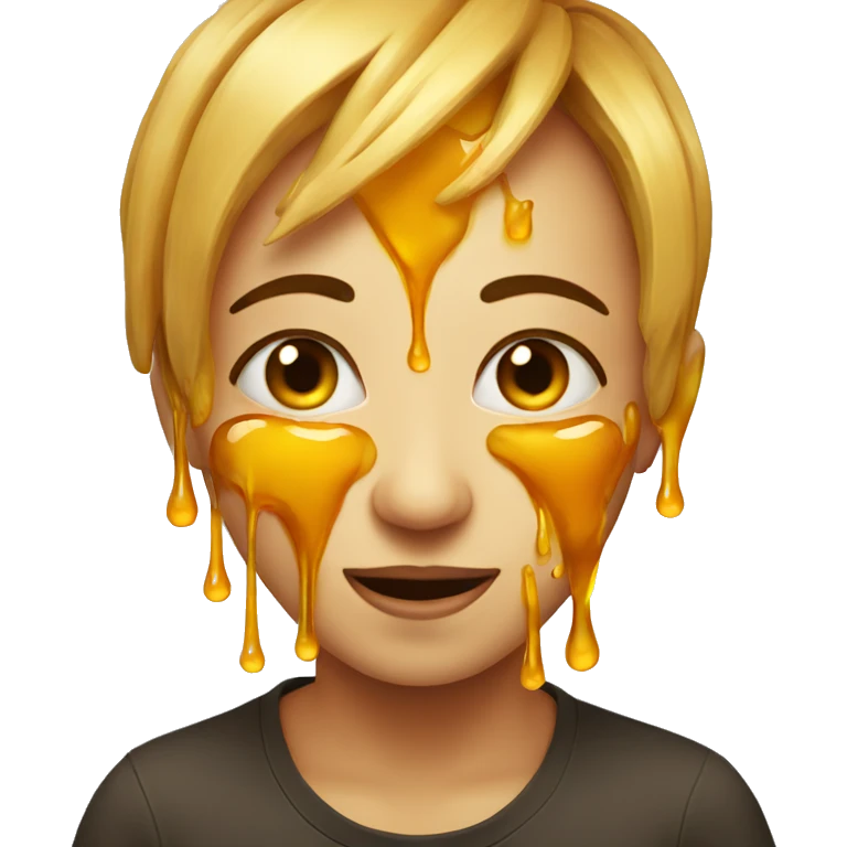 Face dripping with honey emoji