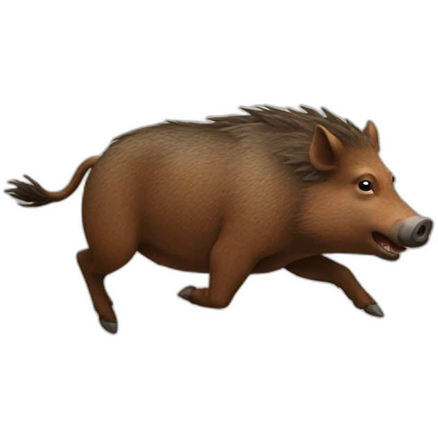 running boar emoji