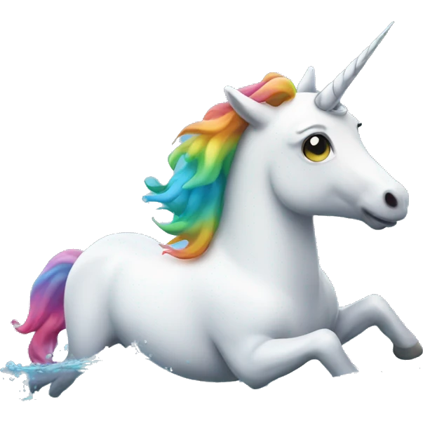 swimming unicorn emoji