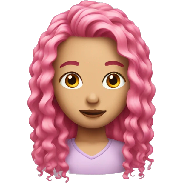 Pinl hair emoji