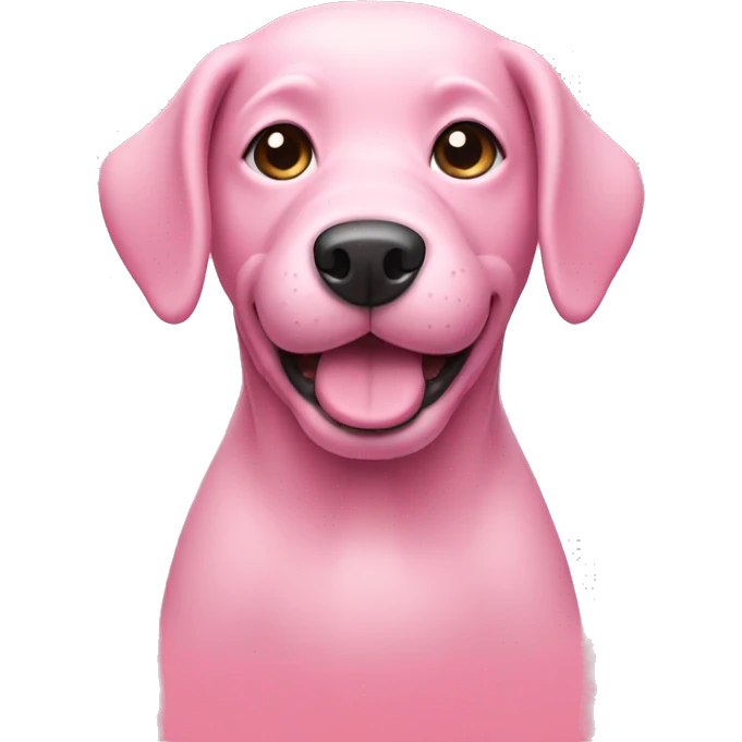 Pink dog emoji