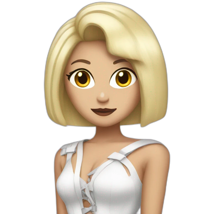 Ladie gaga with saber emoji