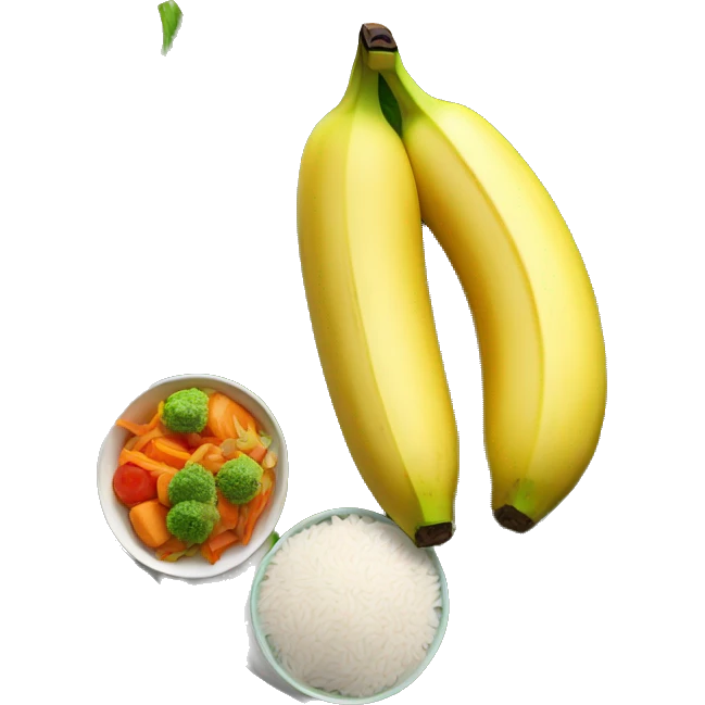 Banana leaf with rice and cooked vegetables emoji