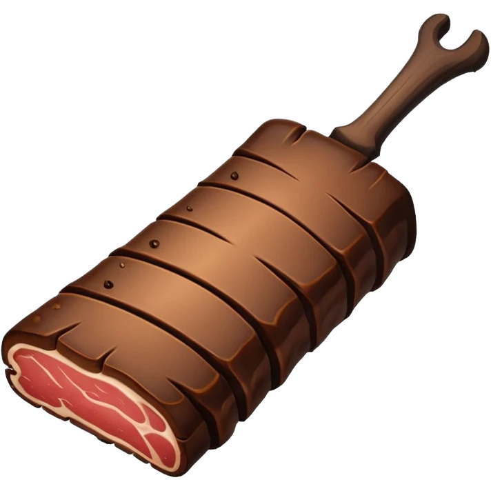 a single smoked beef rib thinner with the bone emoji