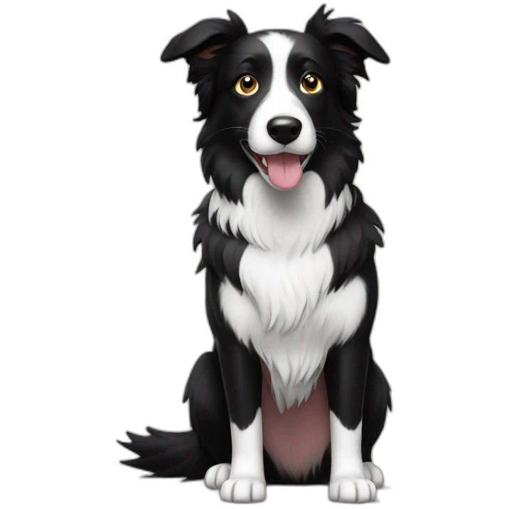 Black border collie emoji