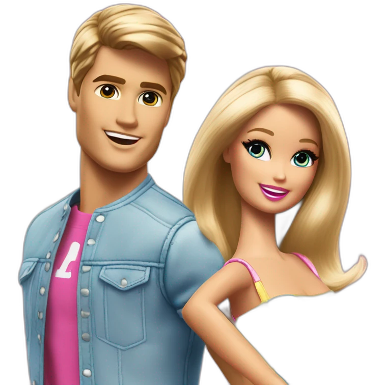 barbie et ken danse la macarena emoji