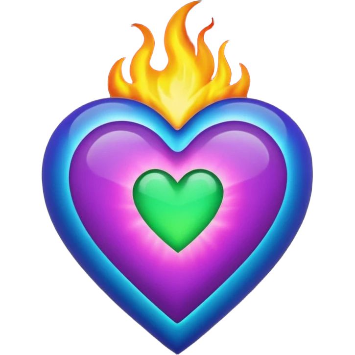 Make flaming hearts in all colours but heart would be separate  emoji
