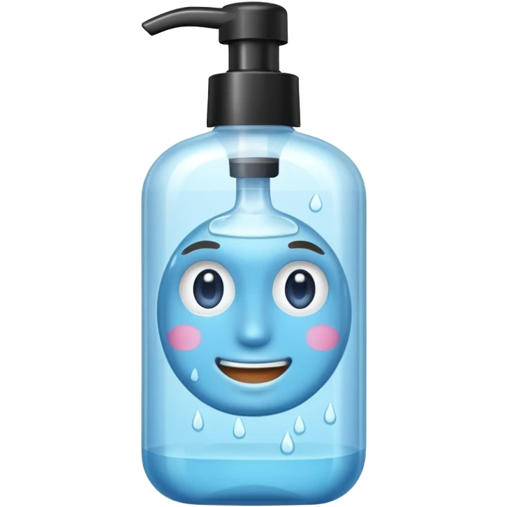 nettoyant visage avec ecriture emoji