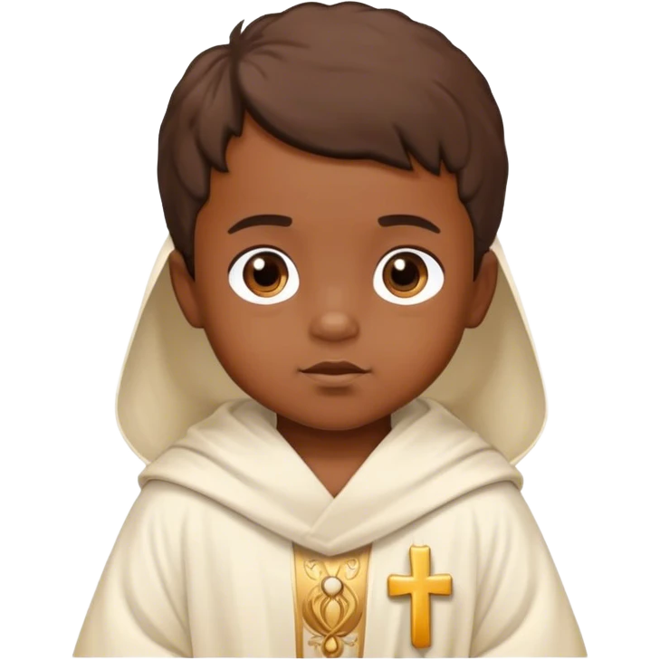 toddler boy with saint robe  emoji