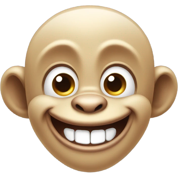 a cute monkey laughing emoji