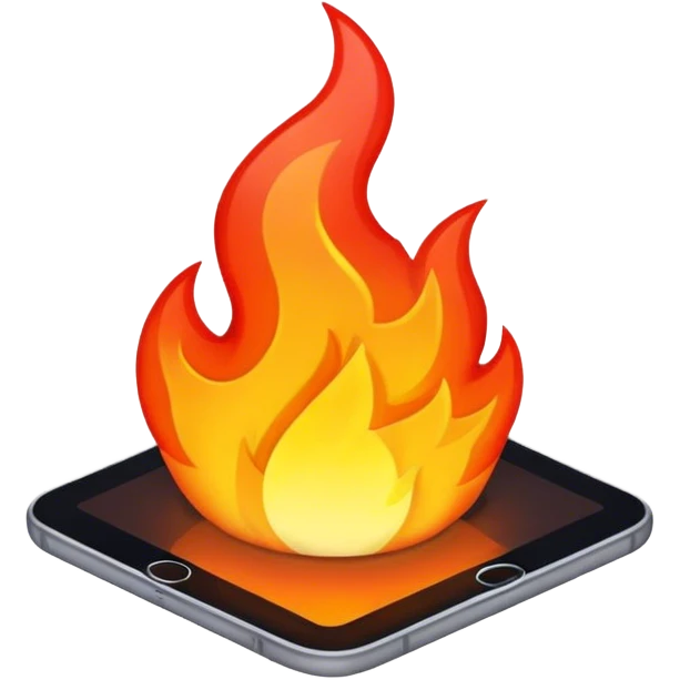 Square fire emoji