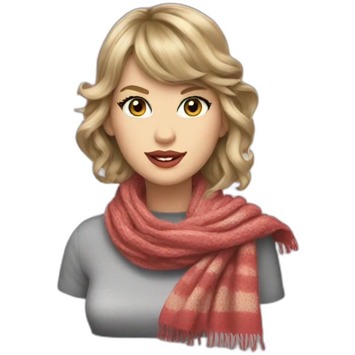 Taylor Swift with scarf emoji