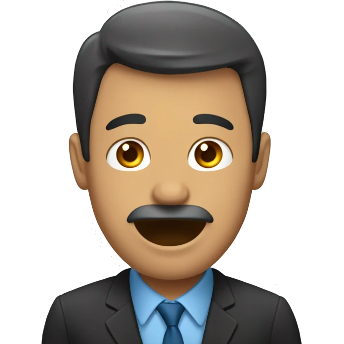 Un hombre con la lengua afuera emoji