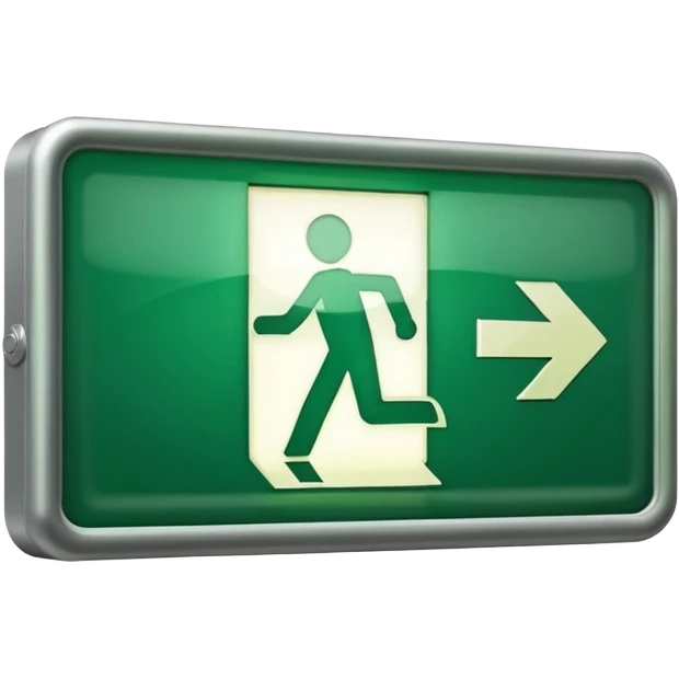 emergency exit  emoji