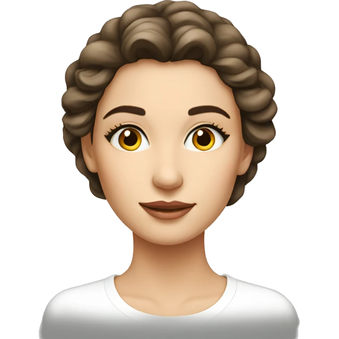 beautifu woman face, european face emoji
