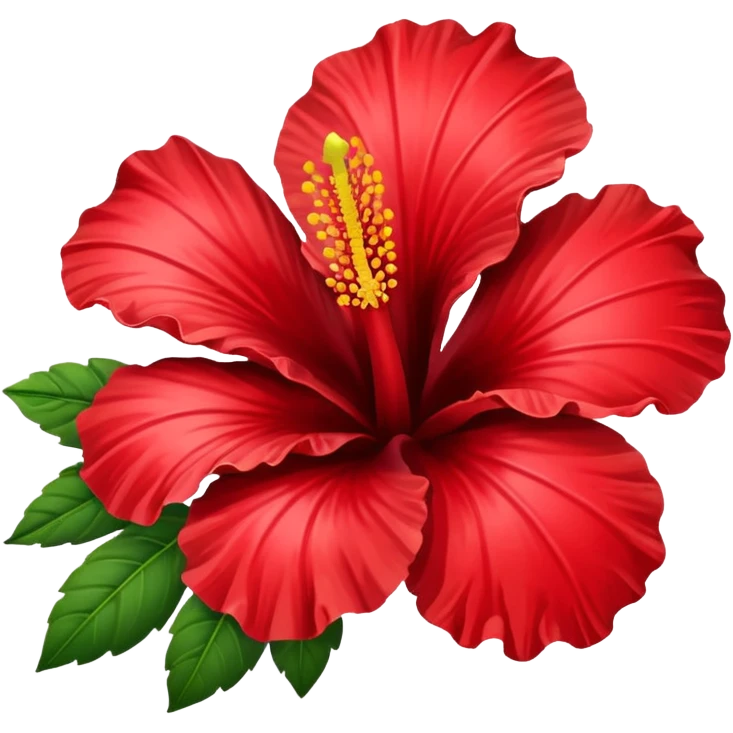 Red Hibiscus With White Inside emoji