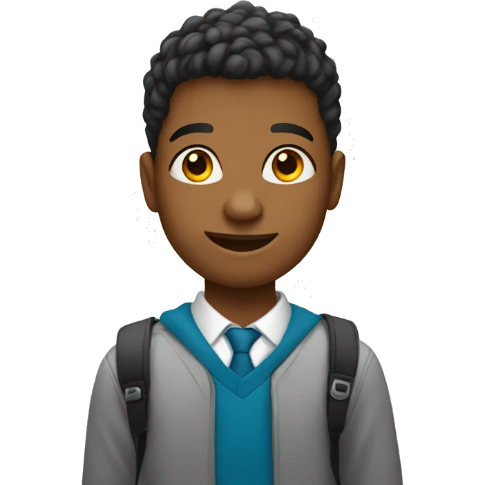 student near white board school emoji