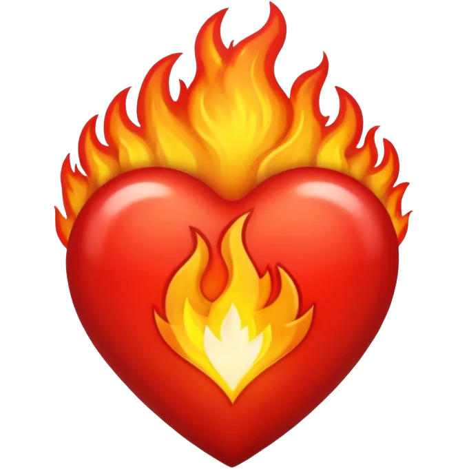 Heart on fire  emoji