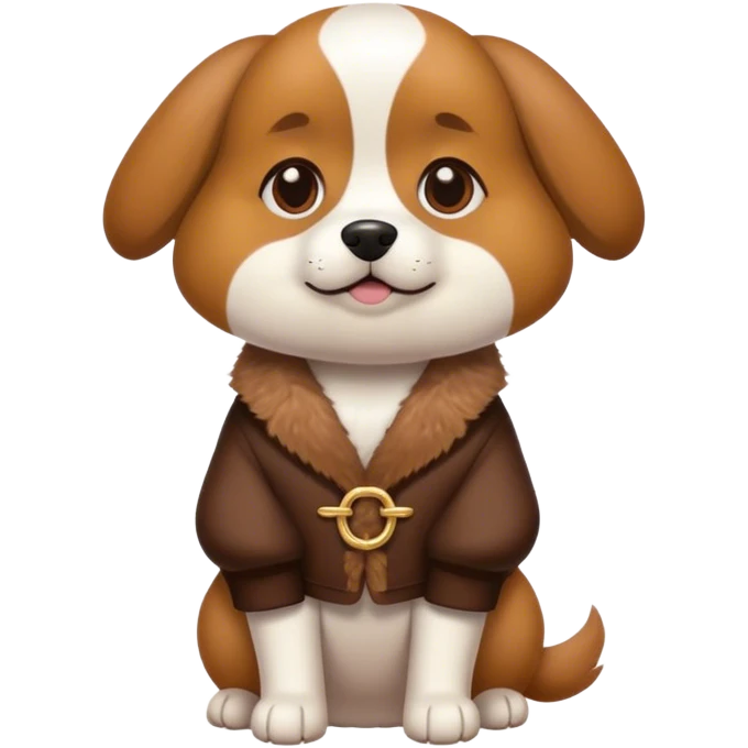 Dog wearing designer clothes  emoji