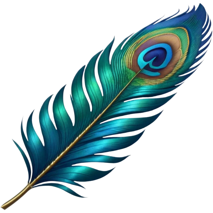 Peacock feather emoji