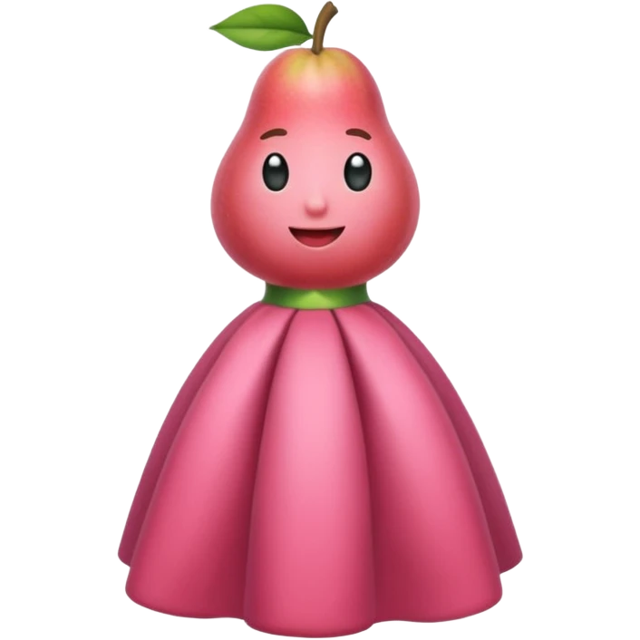 eine birne in einem pinken kleid soll aussehen wie eine reiche frau aber als birne die frau soll eine birne sein die frucht  emoji