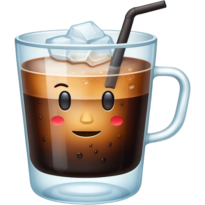 a cup of  ice americano emoji