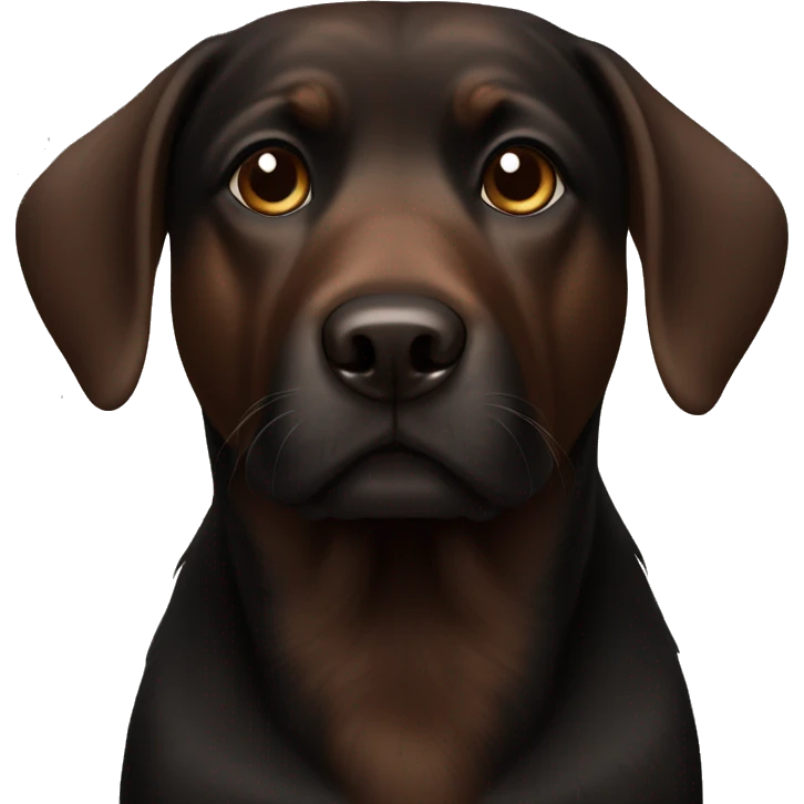 Black Brown dog emoji