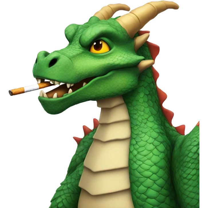 Dragon smoking a cigarette  emoji