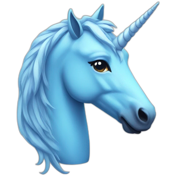 Unicorn blue emoji