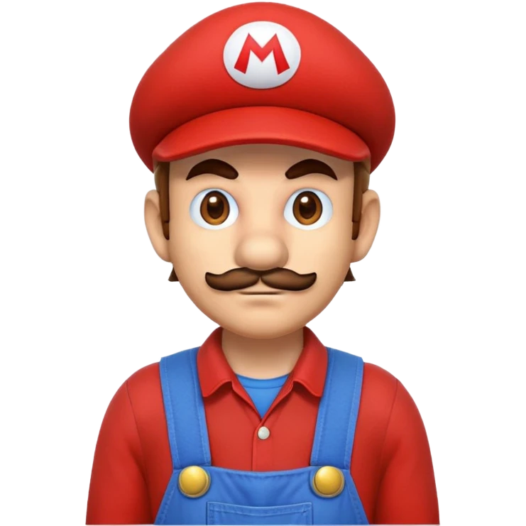 Mario character with red hat and blue overalls emoji