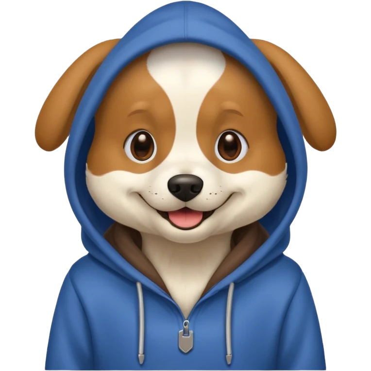 Dog wearing hoodie  emoji