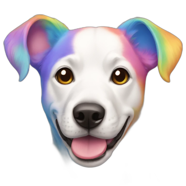 rainbow dog emoji