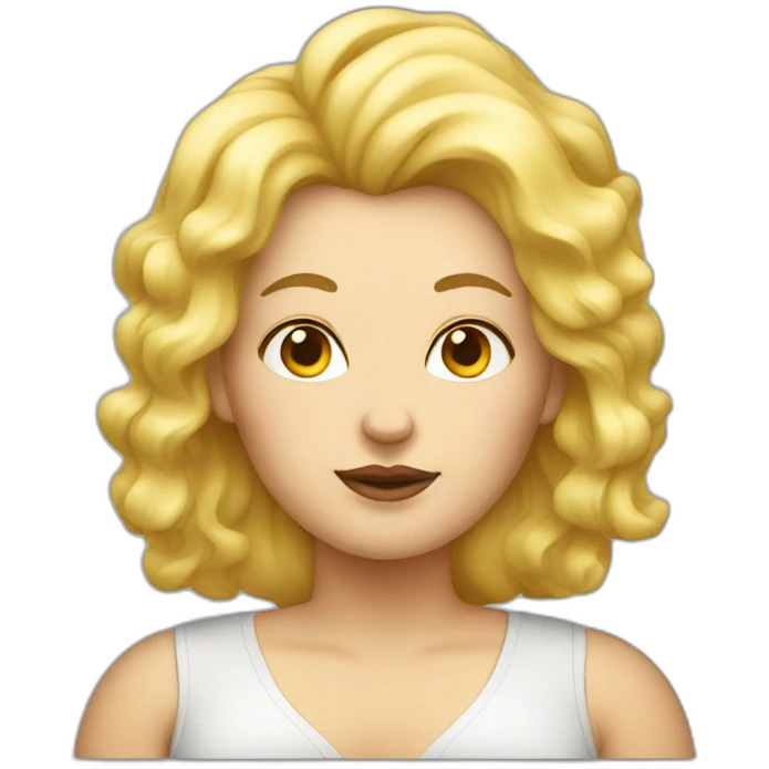 Blond fat lady big hair emoji