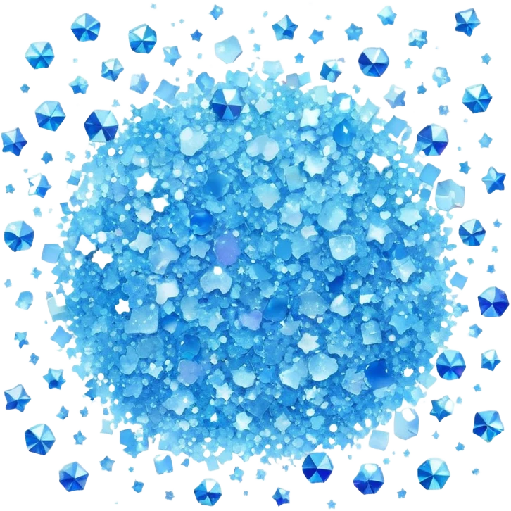 Blue glitter  emoji