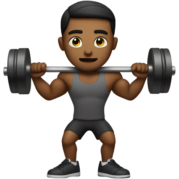 guy training with dumbells emoji