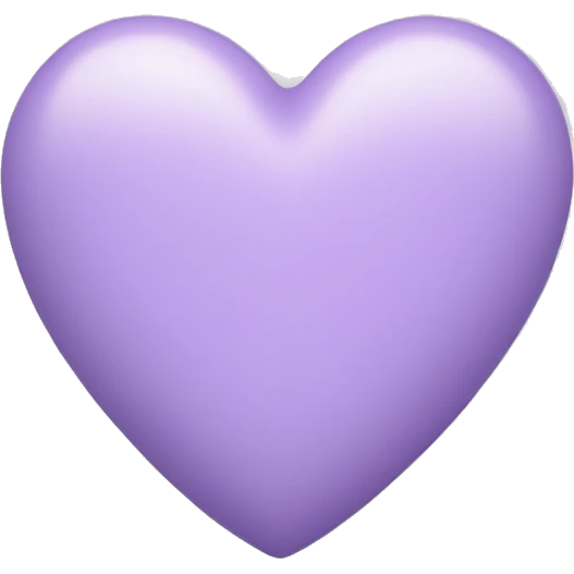 Pastel purple love heart emoji
