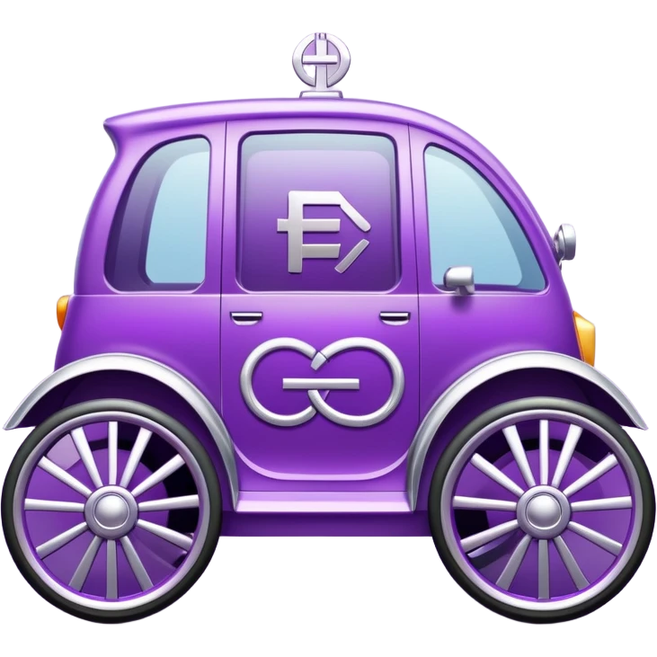  purple chariot related to banking and fintech emoji