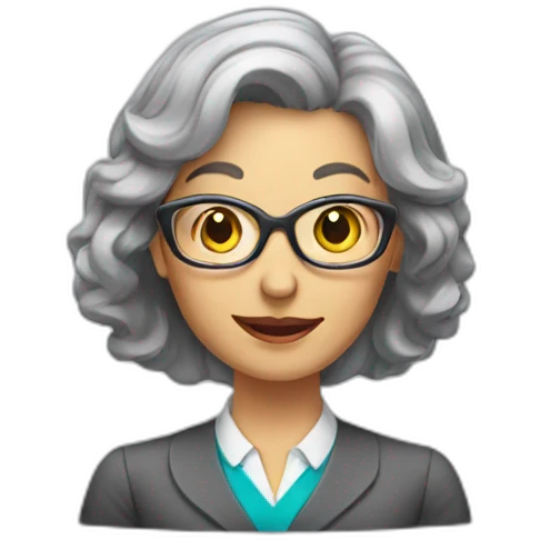 Grey hairs lady teacher emoji