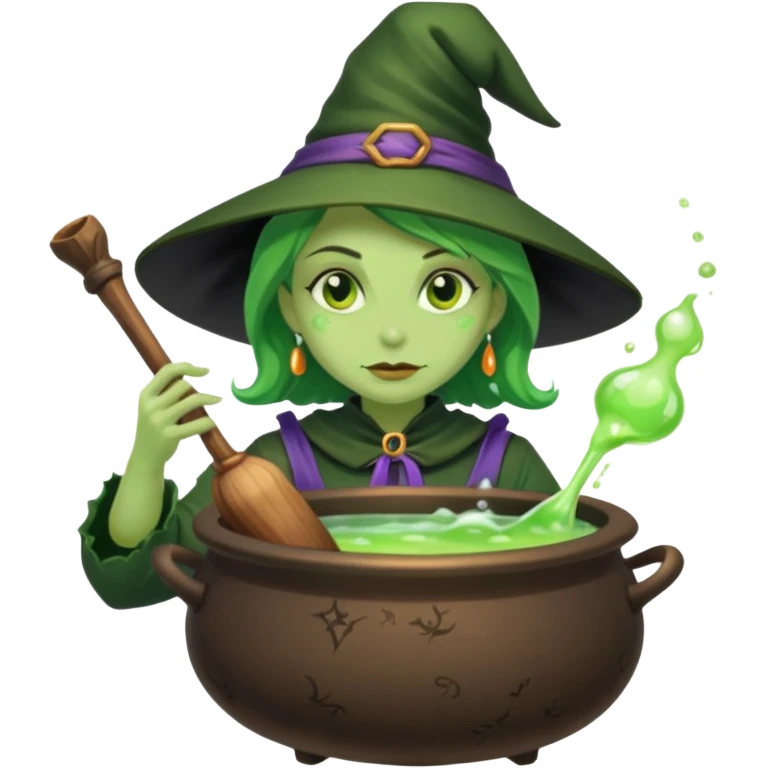 green witch cooking potion emoji