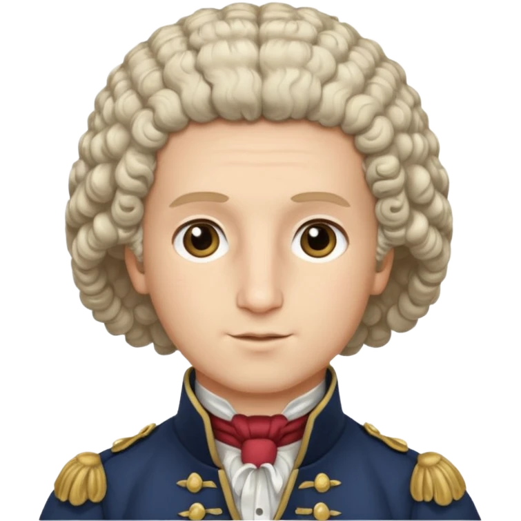 young george washington with curly wig emoji